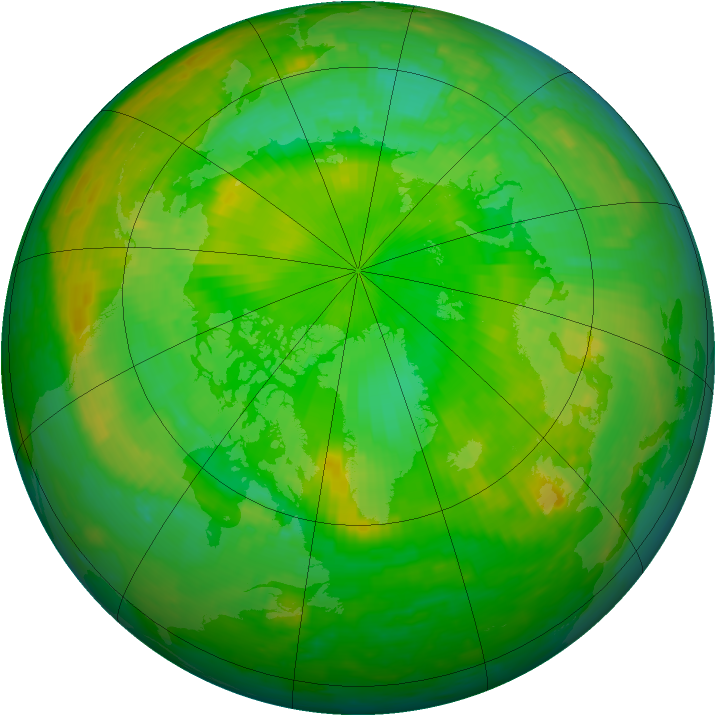 Arctic ozone map for 01 July 2002
